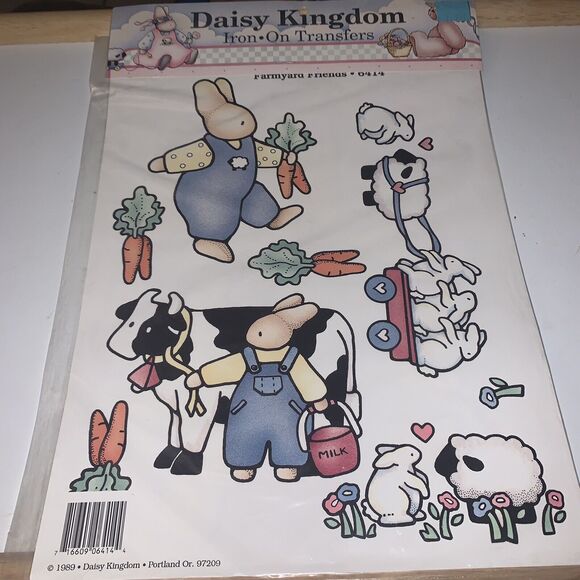 Daisy Kingdom Iron On Transfers Farmyard Friends #6414 Craft Applique 1989 - Picture 2 of 8